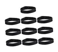 Homoyoyo 10pcs Watch Band Ring Genuine Leather Watch Band Loop Buckle Replacement Strap