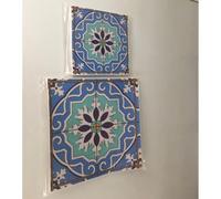 Homoyoyo 10pcs Waterproof Non-Slip PVC Wall Stickers 12x12cm Self-Adhesive Decorative Tile Decals for Bathroom and Kitchen Home Use