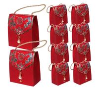 Homoyoyo 10pcs Wedding Candy Boxes Frosted Dragon with Pearl Handle Medium Delicate Gift Packing for Snacks Cookies Treats Wedding Party Supplies