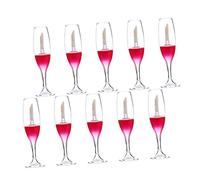 Homoyoyo 10pcs Wine Cup Lip Gloss Containers Portable Empty Makeup Bottles for Lip Oil Liquid Stylish Mini Cosmetic Holders with Detachable Design Convenient Travel