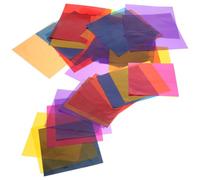Homoyoyo 112pcs Multi Colored Cellophane Sheets Cellophane Wrap Squares for Gift Wrapping and DIY Crafts Stimulating Imagination for Home and Party Use