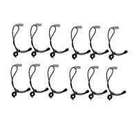 Homoyoyo 12 Pcs Fixed Clothes Clips Hanger Made of Sturdy Nylon, Space Saving and Not Easy to Bend, for Photography Backdrop and Home Use, Sl ontemporary Black Design Random Color