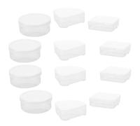 Homoyoyo 12 pcs Makeup Powder Puff Storage Boxes Small Triangular Cosmetic Puff Cases for Travel Portable Organizer for Various Shaped Sponges Women