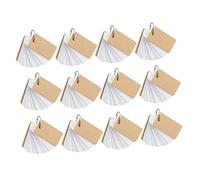 Homoyoyo 12 Pcs Spiral Ring Loose Leaf Notepad Vocabulary Cards for Flashcards Study Notes Easy to Carry Paper Material for Students and DIY Projects