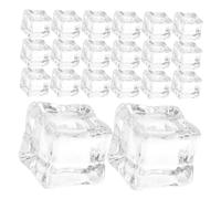 Homoyoyo 120PCS Acrylic Clear Ice Cubes Non Melting Decorative Fake Ice for Photography Props Wedding Vase Fillers Home Event Display with Realistic Transparent Appearance