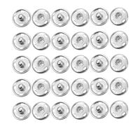 Homoyoyo 120Pcs Metal Sew-On Snap Buttons for Clothes 12Mm Bright Silver Invisible Snap Fasteners for Fabric Sewing DIY Crafts Replacement Buttons