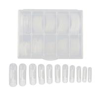 Homoyoyo 120pcs Scaled Nail Extension Mold Tips for Gel UV Crystal Nails Quick-apply Art Mold with Measurement for Professional Manicure and Salon Use