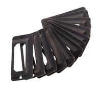 Homoyoyo 12Pcs Antique Metal Label Frame Card Holders for Cabinets Retro Office File Box Tag Frames Smooth Wear Resistant Card Holders for Convenient Label Storage