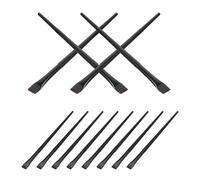 Homoyoyo 12pcs Blade Eyeliner Brush with Ultra Thin Flat Slanted Tip, Hardwearing Plastic Handle and Man-made Fibers, Portable Makeup Brush for Travel and Precise Winged Cat Eye Application
