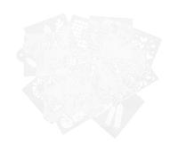 Homoyoyo 12Pcs Bread and Cake Stencil Set with Sourdough and Birthday Designs, Reusable Baking Templates for Artisan Bread, Royal Icing Cookies, and Pie Crust Decorating in Home Kitchen