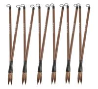 Homoyoyo 12pcs Chinese Calligraphy Brush Set for Beginners Soft Sturdy Hair Writing Pens for Ink Painting and Traditional Sumi Brush Painting Essential Four Treasures Study