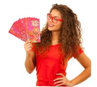 Homoyoyo 12pcs Chinese Dragon Red Envelopes Year Lucky Money Packets Creative Paper Design for Lunar Year Wedding Housewarming Traditional Festival Celebration