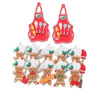 Homoyoyo 12pcs Christmas Gingerbread Man Hanging Ornaments Lightweight Xmas Tree Decorations Party Decor DIY Baking Scene Holiday Accessories