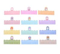 Homoyoyo 12pcs Colorful Handwriting Tool Reading Guide Strips for Dyslexia Supplies Finger Pad Bookmarks Student Reading Aid for Classroom and Home Use