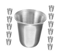 Homoyoyo 12pcs Communion Cups Stackable Stainless Steel Metal 15 Ml Silver Elegant Craftsmanship Portable Drinking Vessels for Church Communion Rituals