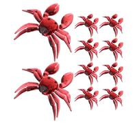 Homoyoyo 12pcs Crab Imitation Lures Soft Pvc Fishing Bait with 3d Simulation and Repeat Use Feature, Red Crab Shaped Soft Lures for Freshwater Fish Fishing in Rivers and Lakes