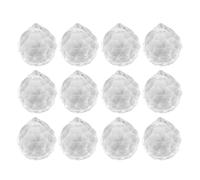 Homoyoyo 12pcs Faceted Crystal Ball Pendants for Chandelier DIY Projects High Transparency Decorative Crystal Ornaments with Gentle Light Reflection Hanging Charms for Home and Event
