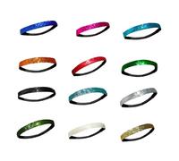 Homoyoyo 12pcs Glitter Elastic Headbands Candy Color Sports Hair Bands for Women Sparkly Headwraps for Parties Festivals Outdoor Activities Comfortable Hair Accessories Random Color