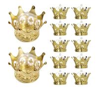 Homoyoyo 12pcs Gold Plated Hollow Crown Candy Boxes with Dome Lid, Party Favor Boxes for Wedding, Birthday, Princess Theme Centerpiece and Sweet Table Decoration