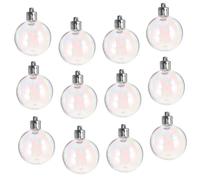 Homoyoyo 12pcs Iridescent Bubble Delicate Christmas Ornaments for Tree Decoration Unique Festival Supplies Transparent Baubles for Home Party Event Decor