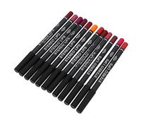 Homoyoyo 12Pcs Matte Lip Liner Pencil Smooth Glide Lip Pencil and Makeup Accessory Multi Color Wood Material for Wear
