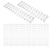 Homoyoyo 12pcs Medium Oval Nail Display Tips Set with 24 False Nails Per Piece for Manicure Practice and Art Sample Chart Board for Salon Use