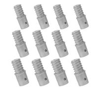 Homoyoyo 12pcs Metal Threaded Pole Adapter Replacement for Telescopic Extension Pole Attachments and Mop Brush, Straight Design Maintains Optimal Cleaning Angle and Reduces Back Strain