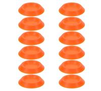 Homoyoyo 12pcs Mini Insect Feeding Bowls for Dubia Roaches and Crickets, 1.34inch Orange Plastic Small Food Dishes for Reptile and Small Animal Terrarium Use