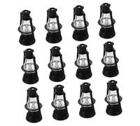 Homoyoyo 12pcs Miniature Kerosene Lamp Figurines Vintage Dollhouse Accessories Retro Mini House Decor for Halloween Micro Landscape Layout and Festival Decoration