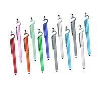 Homoyoyo 12pcs Multipurpose Touch Screen Pens and Cellphone Stand with 0.5mm Black Gel Ink for Office and Mobile Device Use Random Color