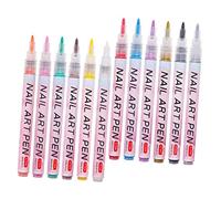 Homoyoyo 12pcs Nail Art Pens for DIY Nail Decorating Markers with Fine Tips for Professional Artists and Beginners to Create Detailed Patterns and Graffiti Designs