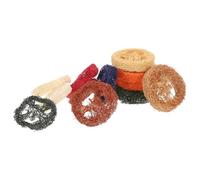 Homoyoyo 12pcs Natural Organic Loofah Chew for Rabbits and Hamsters, Large Medium Size Pet Teeth Chews, Safe Bunny and Guinea Pig for Dental Health Random Color Random Color