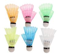 Homoyoyo 12pcs Nylon Shuttlecocks Plastic Badminton Shuttlecocks Lightweight Use Great Stability Assorted Colour for Indoor and Outdoor Playing