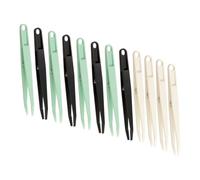 Homoyoyo 12Pcs Precision Flat Tip Tweezers for Jewelry Making and Crafts Ergonomic Mini Tools with High Hardness Tips Non-deformable Design for Electronics Watches DIY Repair