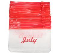 Homoyoyo 12Pcs Red Budget Binder Pockets with Zipper PVC Cash Envelopes and Document Filing Bags for Organizing Money Tickets and Budget Information Loose Leaf Refill Bags for Office Study