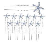 Homoyoyo 12pcs Rhinestone Sea Star Hair Pins Wedding Bride Hair Accessories for Beach
