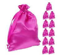 Homoyoyo 12pcs Satin Drawstring Bag Drawstring Bag Makeup Travel Storage for Wigs and Hair Tools