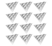 Homoyoyo 12pcs Sound Isolation Clips for Walls and Ceilings, Triangle Push-in Noise Blocking Mounting Base, Resilient Channel Soundproofing Clips for Studio Acoustic Treatment