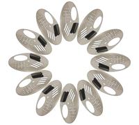 Homoyoyo 12PCS Stainless Steel Bee Hive Entrance Discs Round Beekeeping Nest Doors Hive Entrance Reducers Beekeeping Escape Valves for Nuc Box Ventilation and Swarm Protection