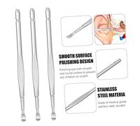 Homoyoyo 12pcs Stainless Steel Ear Cleaner Spoon Set with Slip Handles Safe Ear Wax Removal Tool for Family Hygiene and Precise Earwax Pick Cleaning