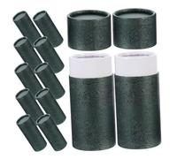 Homoyoyo 12pcs Tea Line Incense Tube Essential Oil Bottle Paper Tube Empty Kraft Paper Jar Olive Green