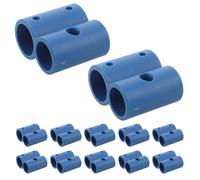 Homoyoyo 12pcs Toilet Safety Rails Clips Holder Replacement Tube Clamp Buckle for Frame Commode Chair Pipe Fastener Toilet Seat Accessory