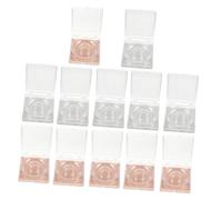 Homoyoyo 12pcs Transparent Plastic False Eyelash Storage Box with Secure Lash Tray and Decorative Card Lightweight Organizer for Eyelash Protection and Clean Keeping