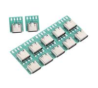 Homoyoyo 12pcs Usb c Connector Board Diy Pcb Converter Board Female Connector for Cable Data Transmission