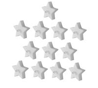 Homoyoyo 12PCS Warm White LED Plastic Electronic Tea Lights for Christmas Birthday Party Decorations Battery Operated Flameless Star Shaped Lamp for Romantic Atmosphere