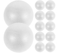 Homoyoyo 12pcs White Foam Balls for Crafts Tiny Polystyrene Balls Lightweight Spheres for Painting DIY Projects and Classroom Use