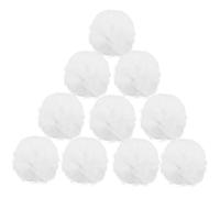 Homoyoyo 12pcs White Pom Poms Ball Shoe Clips with Imitation Rabbit, Decorative and Versatile Design, 7cm Size for Christmas Decoration and DIY Crafts