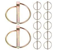 Homoyoyo 12pcs Zinc Plated Heavy Duty O-ring Locking Pins with Spring for Trailer Hitch Tractor Agricultural Accessories Quick-install Safety Coupler Pins for Trucks Trailers Mowers