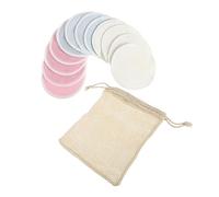 Homoyoyo 13pcs Reusable Bamboo Fiber Face Cleansing Pads Soft Makeup Remover for Gentle Facial Care for Sensitive Skin
