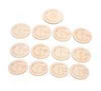 Homoyoyo 13Pcs Wooden Growth Cards DIY Photography Props for Monthly Milestones Natural Slices for Keepsakes Lightweight Durable Design for Capturing Precious Moments